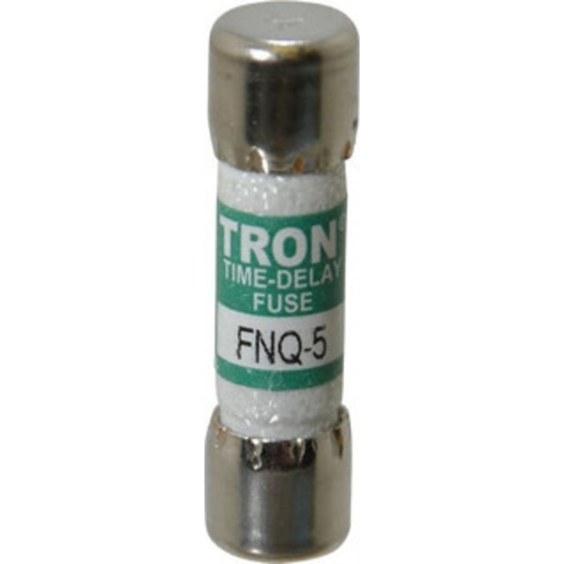 Bussmann 500 VAC, 5 Amp, Time Delay General Purpose Fuse Fuse Holder Mount, 1-1/2 OAL, 10 at AC kA Rating, 13/32 Diam FNQ-5 - 75915488