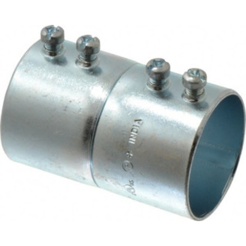 Crouse-Hinds 1-1/2 Trade EMT Conduit Coupling Steel, Noninsulated, Set Screw Connection 464 - 04518734