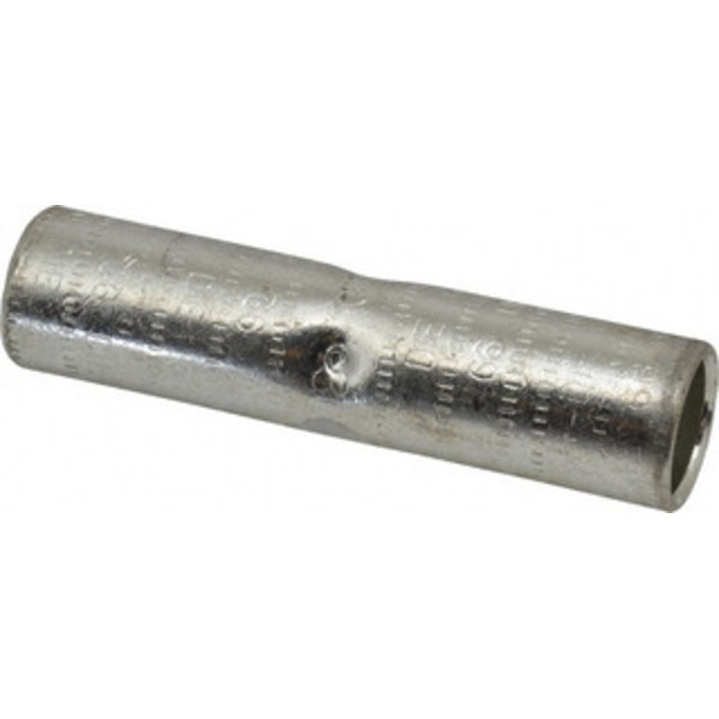 Thomas & Betts 300mm Wire Size Compatible, Noninsulated, Crimp-On Butt Splice Terminal 2 Wire Entries, Copper Contacts, Tin Contact Plating, 3-1/2 OAL, White 54814 - 54059506