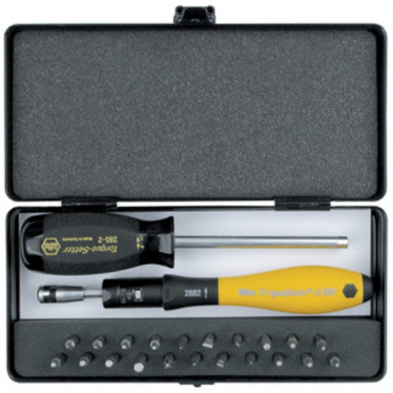 Wiha ESD Safe TorqueVario-S 5-10in/lbs 24 Piece Micro-Bit Set - 28591
