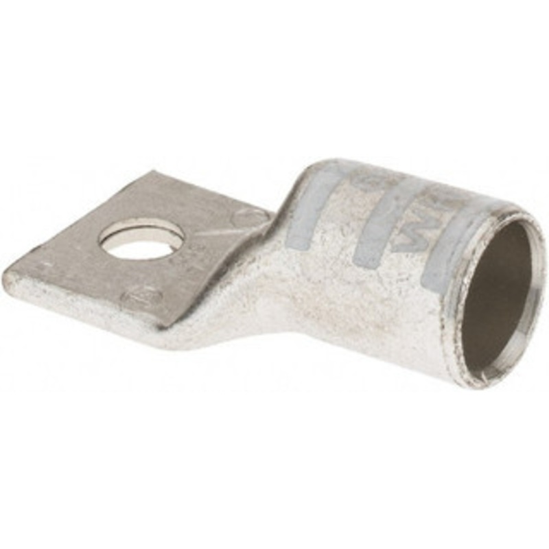 Thomas & Betts 300 kcmil Wire Noninsulated Compression Connection Square Ring Terminal 3/8 Stud, 2.43 OAL x 1-1/4 Wide, Tin Plated Copper Contact 54179 - 54056916