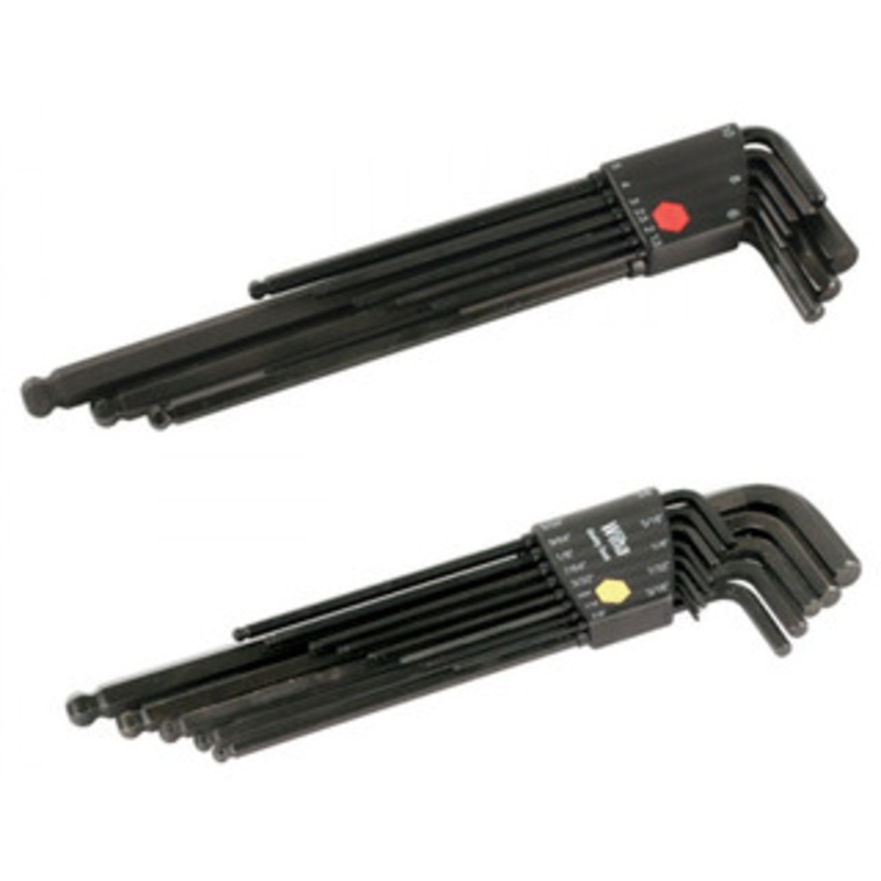 Wiha Ball End Hex Long Arm L-Key Inch/Metric 22 Piece Set - 36995