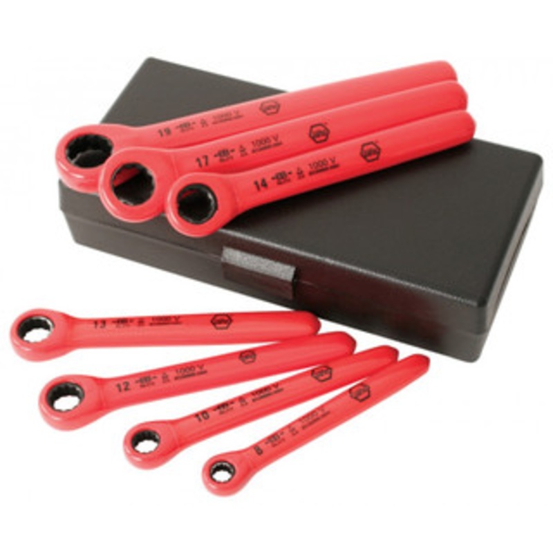 Wiha Insulated Ratchet Wrench 7 Piece Metric Set - 21290
