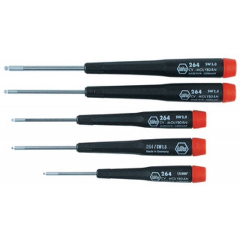 Wiha Precision Ball End Hex Metric Driver 5 Piece Set - 26491