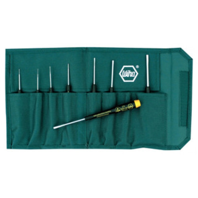 Wiha Precision ESD Safe Slotted Screwdriver 8 Piece Set - 27290