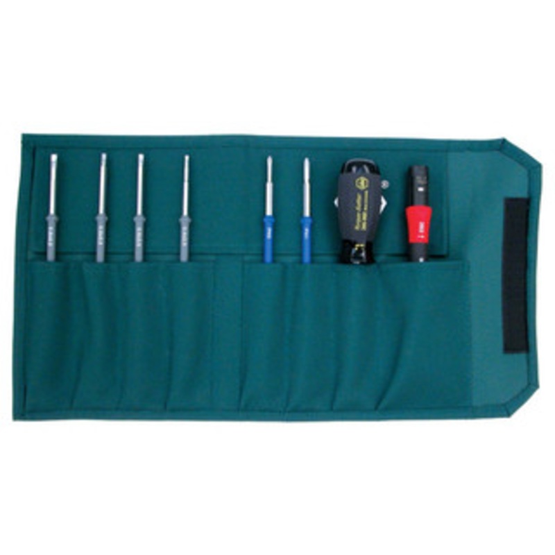 Wiha TorqueControl 8 Piece Slotted/Phillips Blade Set in Canvas Pouch - 28596