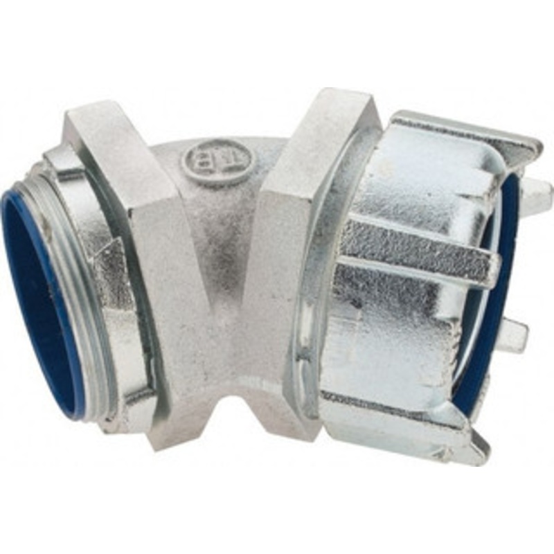 Thomas & Betts 3 Trade Liquidtight Conduit Connector Malleable Iron, Insulated, Angled Connector, Threaded Connection 5349 - 54115845