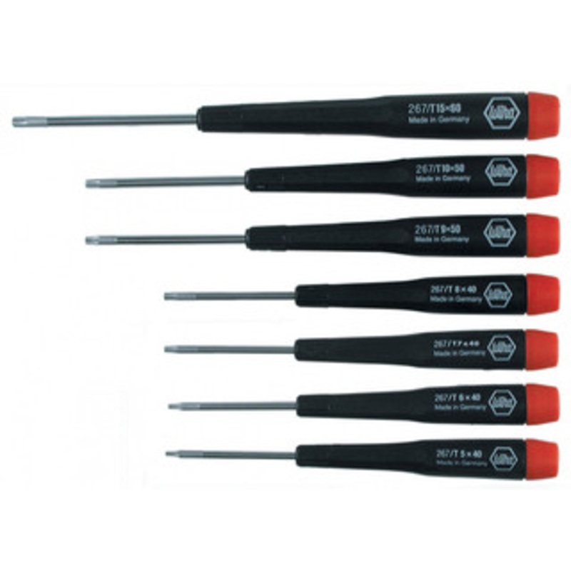 Wiha Precision Torx Screwdriver 7 Piece Set, T5-T15 - 26792