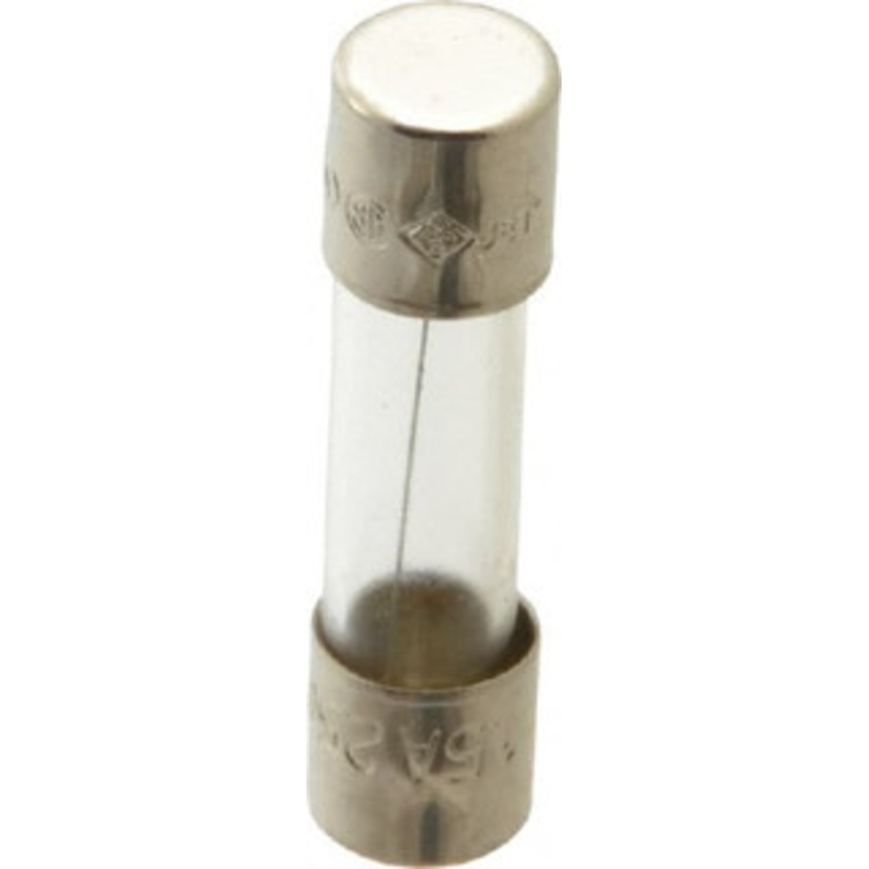Bussmann 250 VAC, 32 VDC, 1.5 Amp, Time Delay Miniature Glass Fuse 20mm OAL, 10 at 125 V kA Rating, 5mm Diam GMC-1-5-R - 74690447