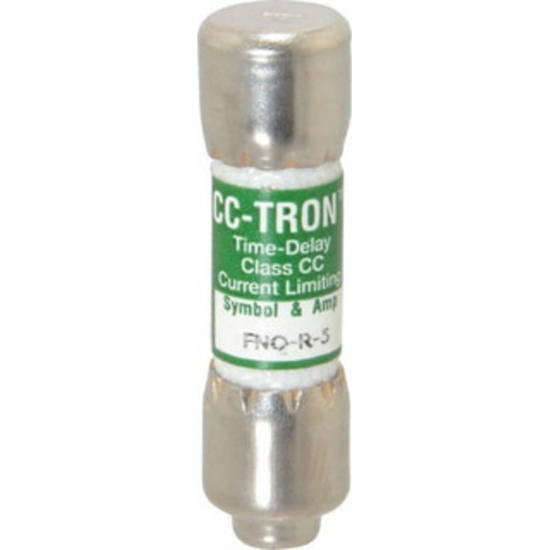 Bussmann 300 VDC, 600 VAC, 5 Amp, Time Delay General Purpose Fuse Fuse Holder Mount, 1-1/2 OAL, 200 at AC (RMS) kA Rating, 13/32 Diam FNQ-R-5 - 75915868