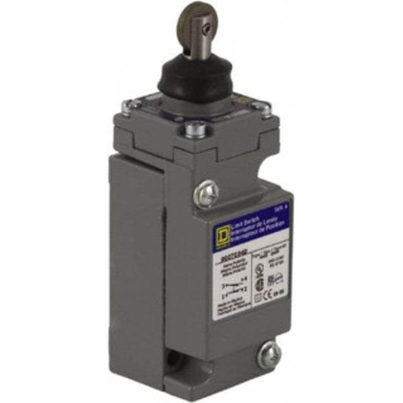 Square D SPDT, NC/NO, 600 VAC at 1.20 Amp, 600 VDC at 0.10 Amp, Screw Terminal, Roller Plunger Actuator, General Purpose Limit Switch 1, 2, 4, 6, 12, 13, 6P NEMA Rating, IP66 IPR Rating 9007C54D - 59760223