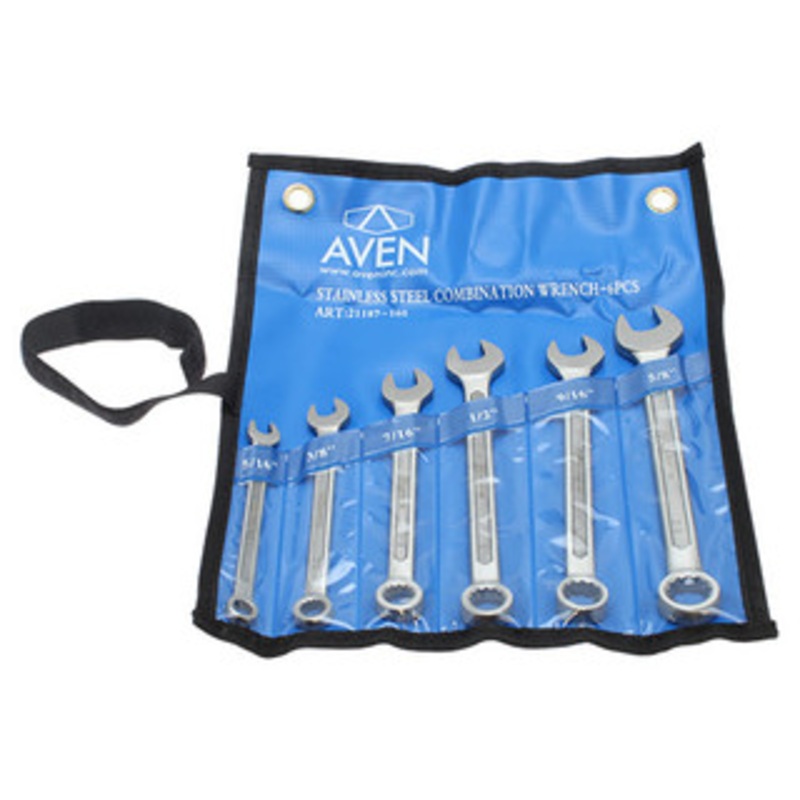 Aven Combination Wrench 6pc Set Stainless Steel - 21187-105