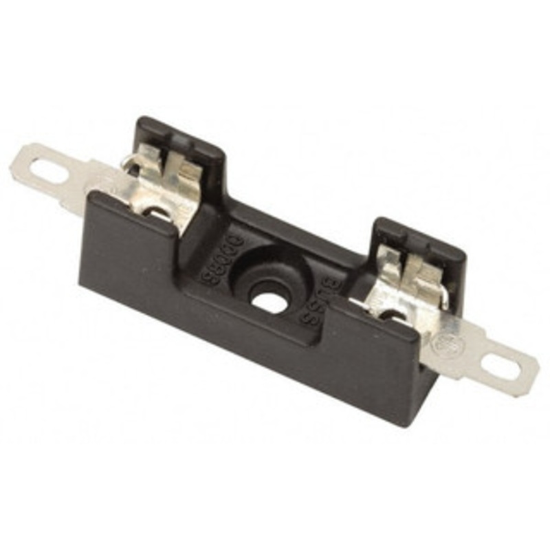 Bussmann 3 Pole, 300 VAC/VDC, 30 Amp, Bolt-in Fuse Block 1/4 Inch Diameter x 1-1/4 Inch Fuse Length, 2 Inch Long x 1-3/4 Inch Wide x 14.3mm High Block, 266F S-8202-3-R - 75382481