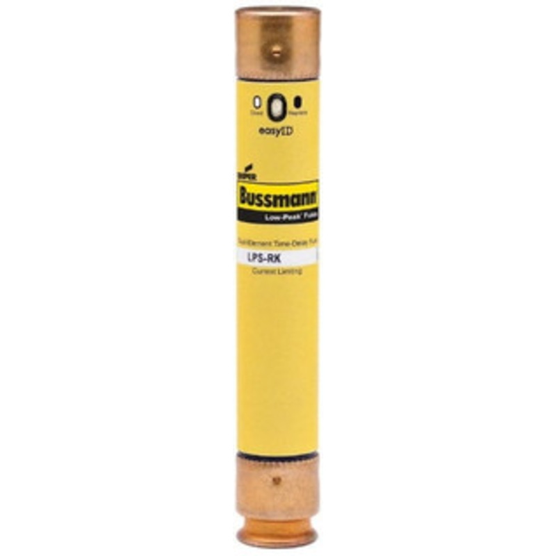 Bussmann 300 VDC, 600 VAC, 45 Amp, Time Delay General Purpose Fuse Fuse Holder Mount, 5-1/2 OAL, 100 at DC, 300 at AC (RMS) kA Rating, 27mm Diam LPS-RK-45SPI - 92130004