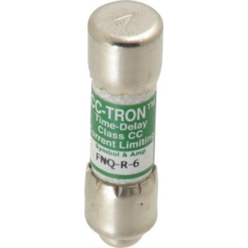Bussmann 300 VDC, 600 VAC, 6 Amp, Time Delay General Purpose Fuse Fuse Holder Mount, 1-1/2 OAL, 200 at AC (RMS) kA Rating, 13/32 Diam FNQ-R-6 - 75915884