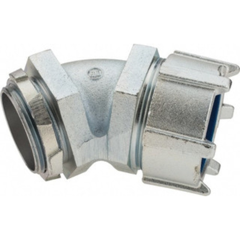 Thomas & Betts 2-1/2 Trade Liquidtight Conduit Connector Malleable Iron, Noninsulated, Angled Connector, Threaded Connection 5248 - 54115803