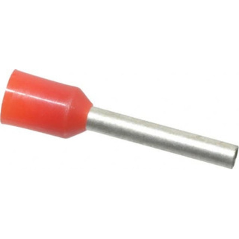 ACI Advance Controls, Inc. 16 AWG, Partially Insulated, Crimp Electrical Wire Ferrule 12mm Long x 2mm Diameter Pin, 18.4mm Overall Length 107663 - 03217536