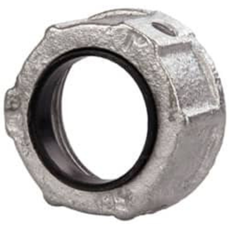 Crouse-Hinds 1 Trade Rigid/Intermediate (IMC) Conduit Bushing Malleable Iron, Partially Insulated, Threaded Connection H1033 - 04506895
