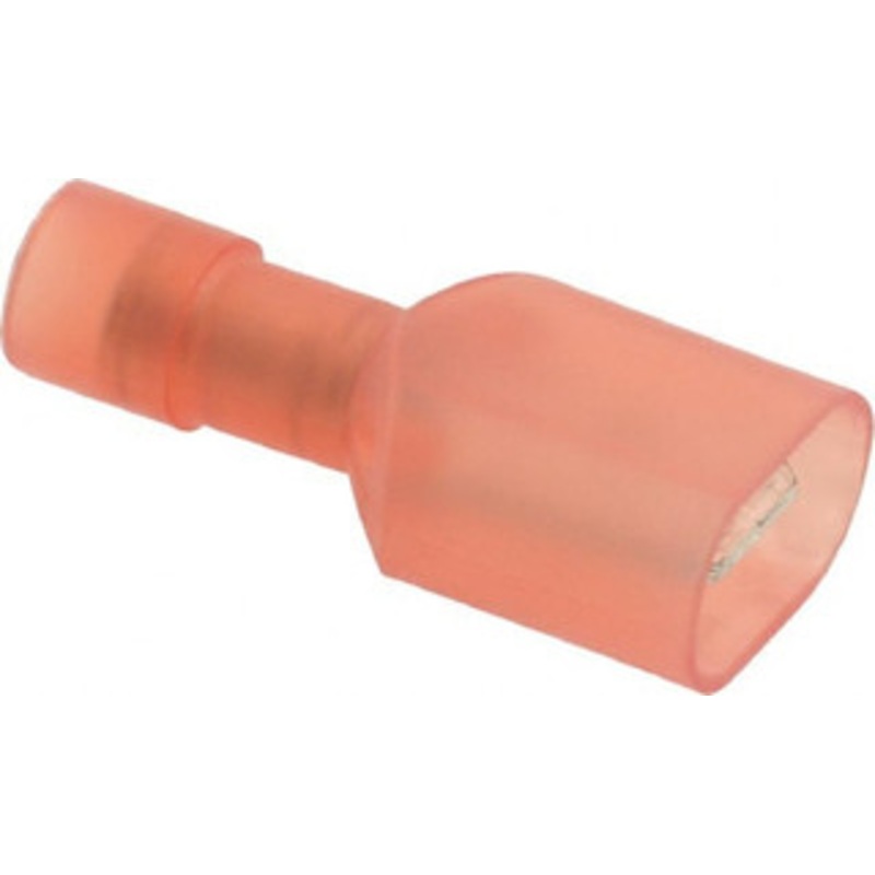 Thomas & Betts 22 to 16 AWG Fully Insulated Male Wire Disconnect 1/4 Tab, Red, CSA Certified, RoHS Compliant, UL 94 V-2, UL File E9809, UL Listed TNF18-250MD-XV - 68887066