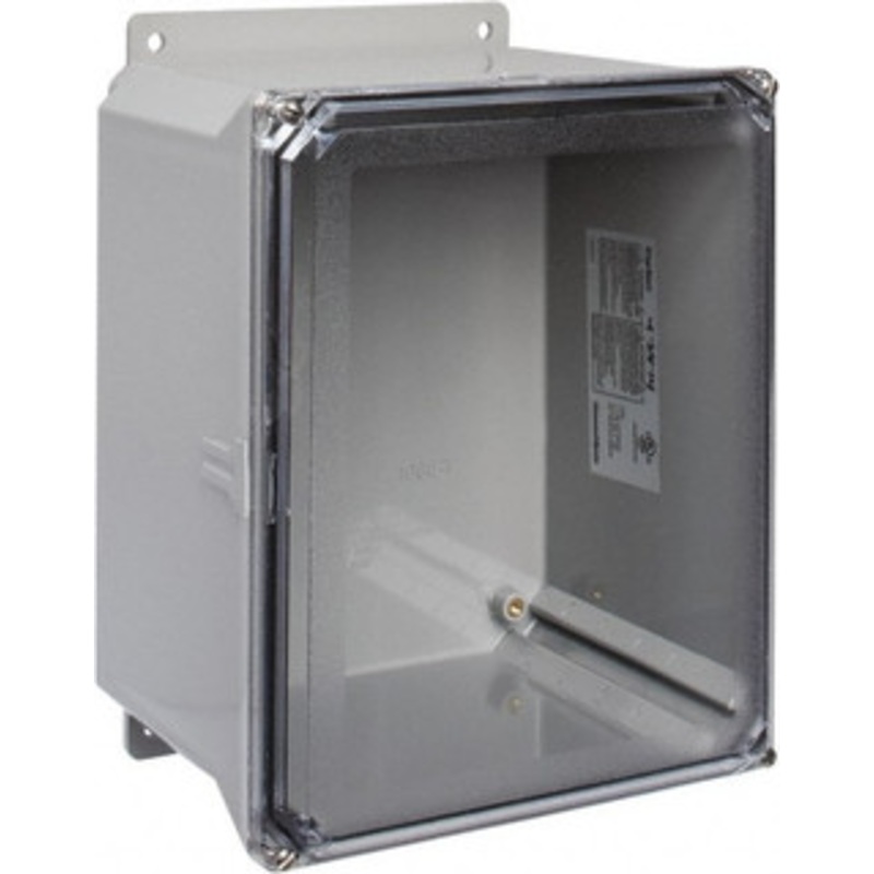 Thomas & Betts NEMA 1, 2, 3, 4, 12, 3S, 3SX, 3X, 4X Polycarbonate Standard Enclosure with Screw Flat Cover 8 Wide x 10 High x 6 Deep, Impact Resistant NV1086 - 54090121