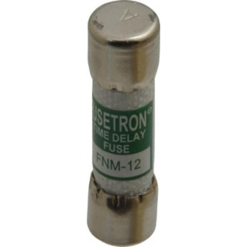 Bussmann 250 VAC, 12 Amp, Time Delay General Purpose Fuse Fuse Holder Mount, 1-1/2 OAL, 10 at AC kA Rating, 13/32 Diam FNM-12 - 76636448