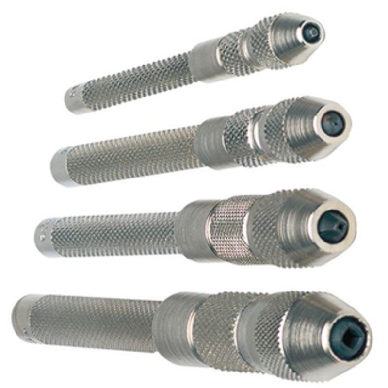 General 4 Piece Single End Pin Vise Set, 0 - .187 Range - G-S94