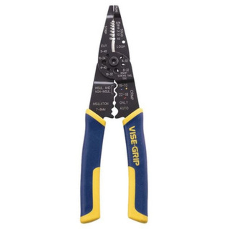 IRWIN VISE-GRIP Stripper, Crimper & Cutter Type Wire Strippers #2078309, 10-22 AWG Capacity, 8-1/2 Overall Length
