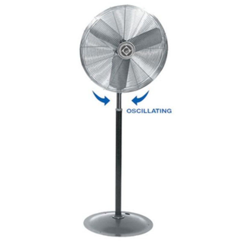 Marley 24 Blade 1/4HP Oscillating Pedestal Mount Industrial Air Circulator - 24ACP-OU
