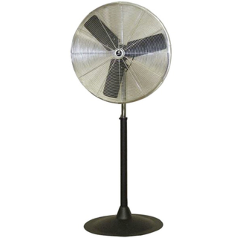 TPI 24 Blade 1/4HP 120V Non-Oscillating Pedestal Mount Fan - CASU 24-P