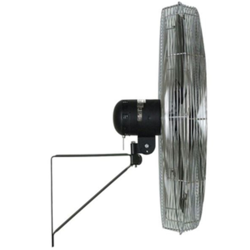 TPI 24 Blade 1/4HP 120V Non-Oscillating Wall Mount Fan - CACU 24-W