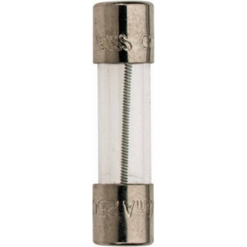 Bussmann 250 VAC, 32 VDC, 0.75 Amp, Time Delay Miniature Glass Fuse 20mm OAL, 10 at 125 V kA Rating, 5mm Diam GMD-750-R - 71924666