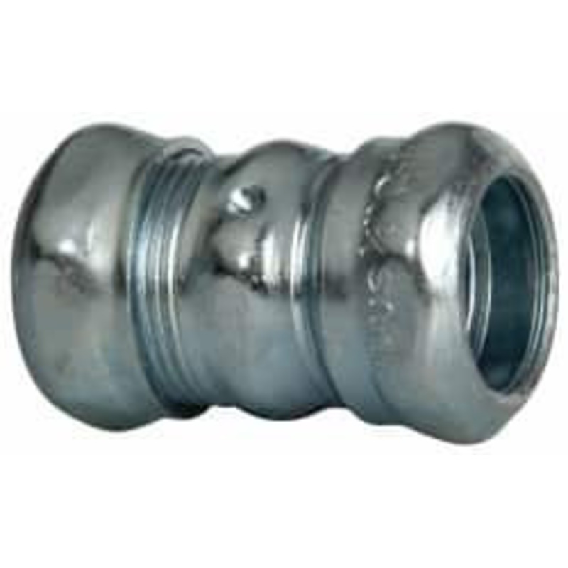 Crouse-Hinds 1/2 Trade EMT Conduit Coupling Steel, Noninsulated, Compression Connection 660S - 04518817