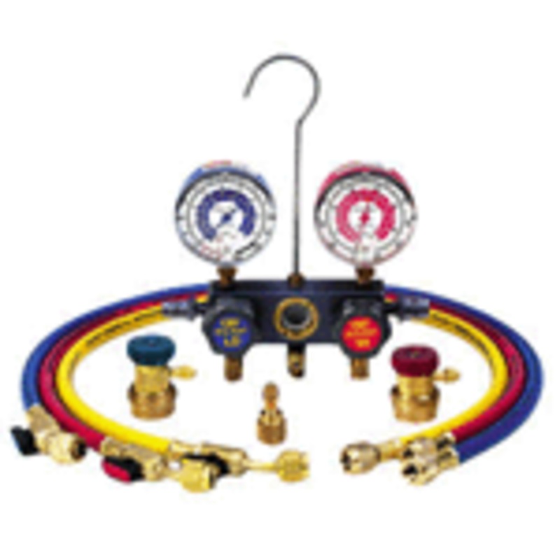 R12 & R134a Pro-Set Aluminum Block Manifold Gauge Set - CPSMA1234