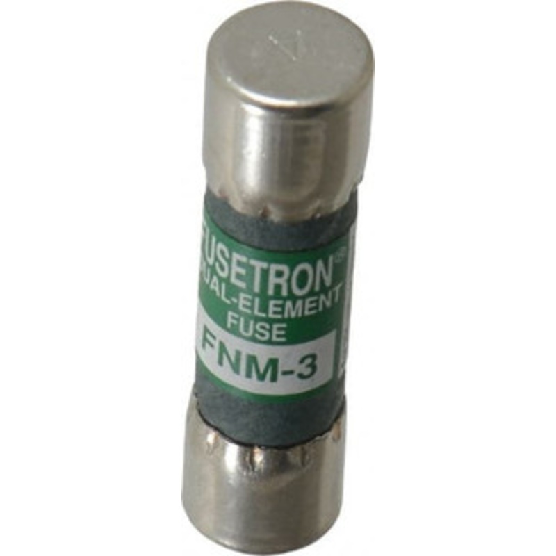 Bussmann 250 VAC, 3 Amp, Time Delay General Purpose Fuse Fuse Holder Mount, 1-1/2 OAL, 10 at 125 V kA Rating, 13/32 Diam FNM-3 - 76636547