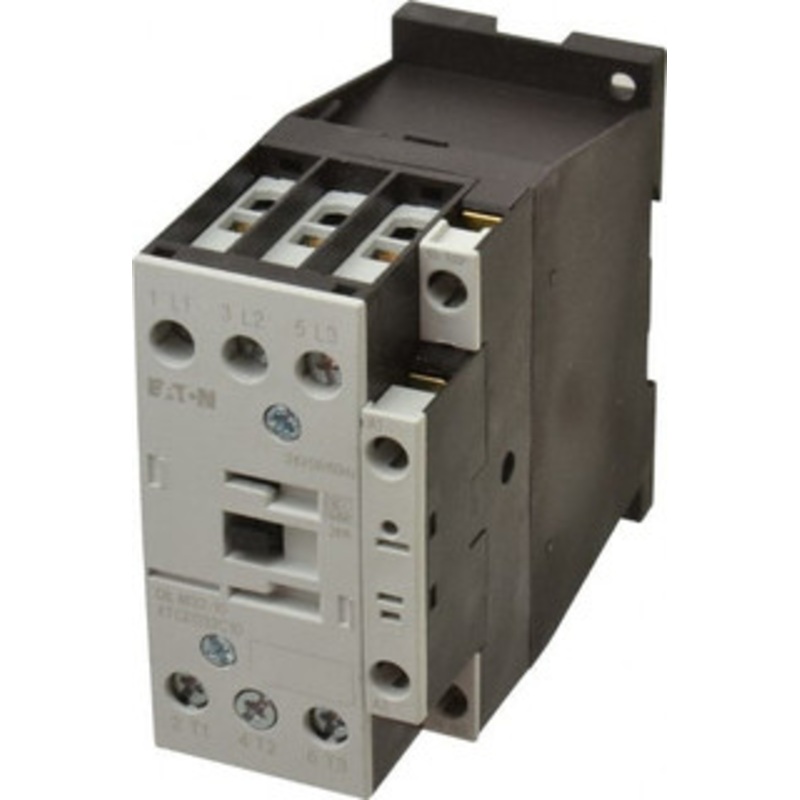 Eaton Cutler-Hammer 3 Pole, 24 Coil VAC, 40 Amp, Nonreversible Open Enclosure IEC Contactor 1 Phase hp: 3 at 115 V, 5 at 200 V, 5 at 230 V, 3 Phase hp: 10 at 200 V, 10 at 230 V, 20 at 460 V, 25 at 575 V XTCE032C10T - 08804858
