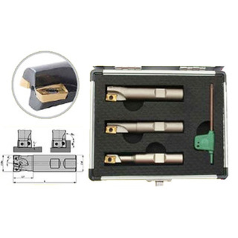 Precise 3 Piece Coolant Thru Indexable End Mill Set - 5822-1710