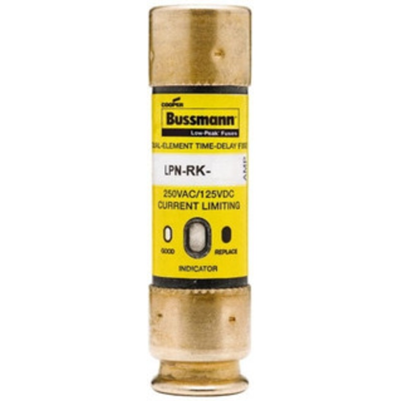 Bussmann 125 VDC, 250 VAC, 40 Amp, Time Delay General Purpose Fuse Fuse Holder Mount, 76.2mm OAL, 100 at DC, 300 at AC (RMS) kA Rating, 13/16 Diam LPN-RK-40SPI - 92129626