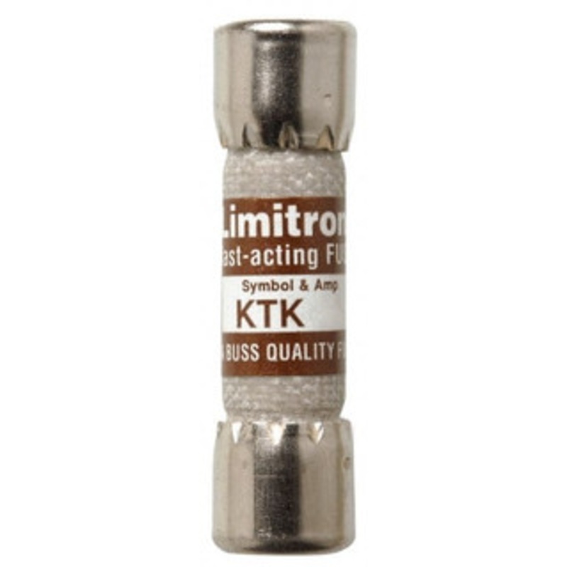 Bussmann 600 VAC, 0.1 Amp, Fast-Acting General Purpose Fuse Fuse Holder Mount, 1-1/2 OAL, 100 at AC kA Rating, 13/32 Diam KTK-1/10 - 74973942