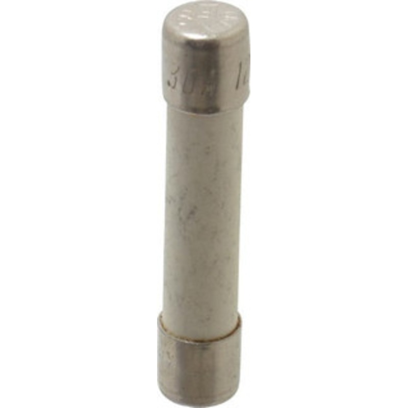 Ferraz Shawmut 125 VAC, 30 Amp, Time Delay Miniature Ceramic Fuse Clip Mount, 1-1/4 OAL, 1/4 Diam GSA30-MSC - 06432652