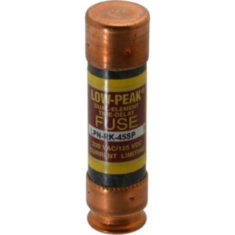 Bussmann 125 VDC, 250 VAC, 45 Amp, Time Delay General Purpose Fuse Fuse Holder Mount, 76.2mm OAL, 100 at DC, 300 at AC (RMS) kA Rating, 13/16 Diam LPN-RK-45SP - 74874736