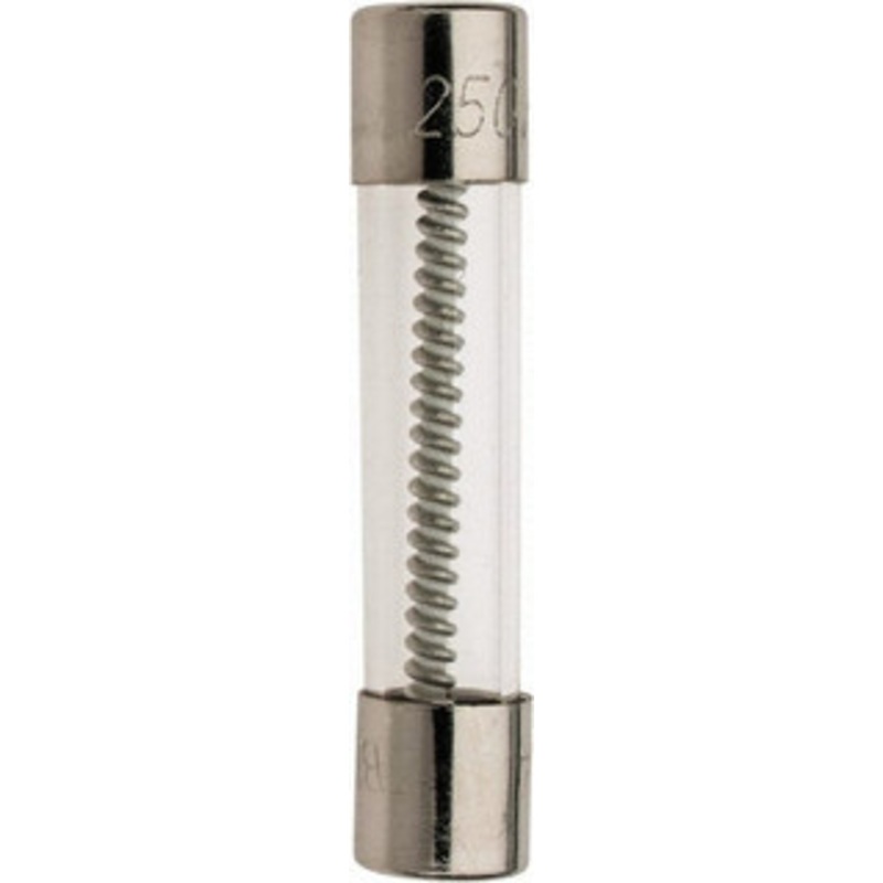 Bussmann 250 VAC, 32 VDC, 6.25 Amp, Time Delay Miniature Glass Fuse 1-1/4 OAL, 1/4 Diam MDL-6-1-4-R - 74680935