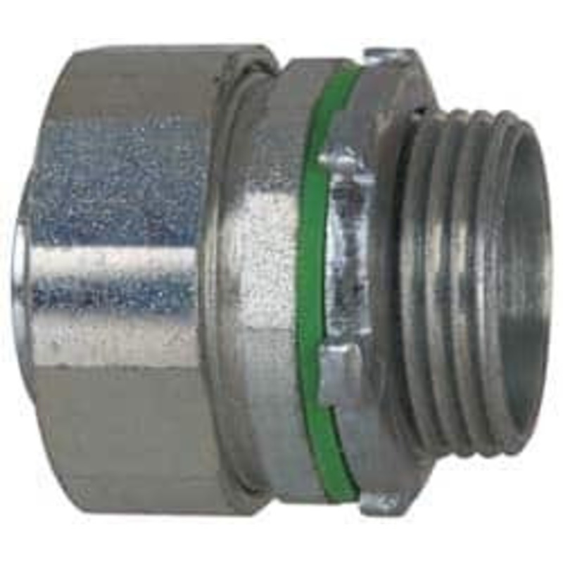 Crouse-Hinds 1 Trade Liquidtight Conduit Connector Steel, Noninsulated, Straight Connector, Threaded Connection LTK100 - 04517835