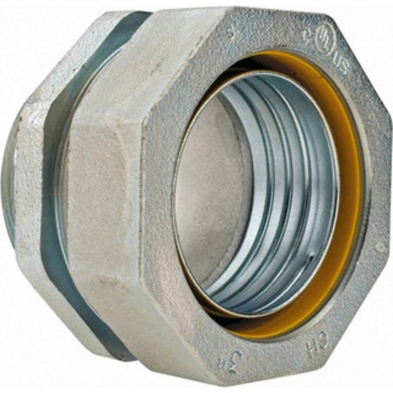Crouse-Hinds 3 Trade Liquidtight Conduit Connector Malleable Iron, Noninsulated, Straight Connector, Threaded Connection LT300 - 04913661