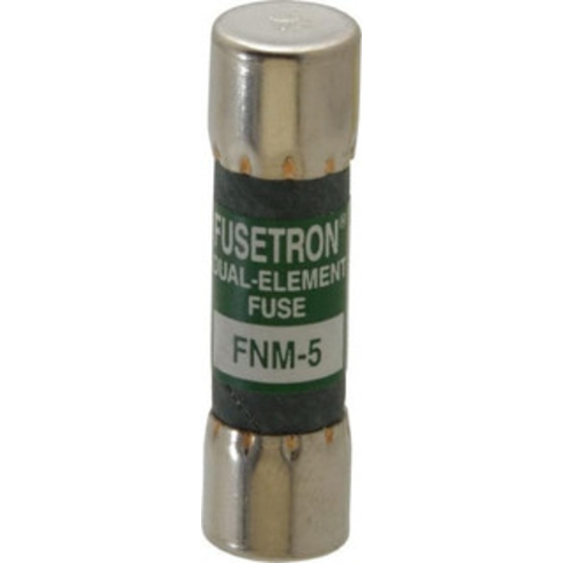 Bussmann 250 VAC, 5 Amp, Time Delay General Purpose Fuse Fuse Holder Mount, 1-1/2 OAL, 10 at 125 V kA Rating, 13/32 Diam FNM-5 - 76636646