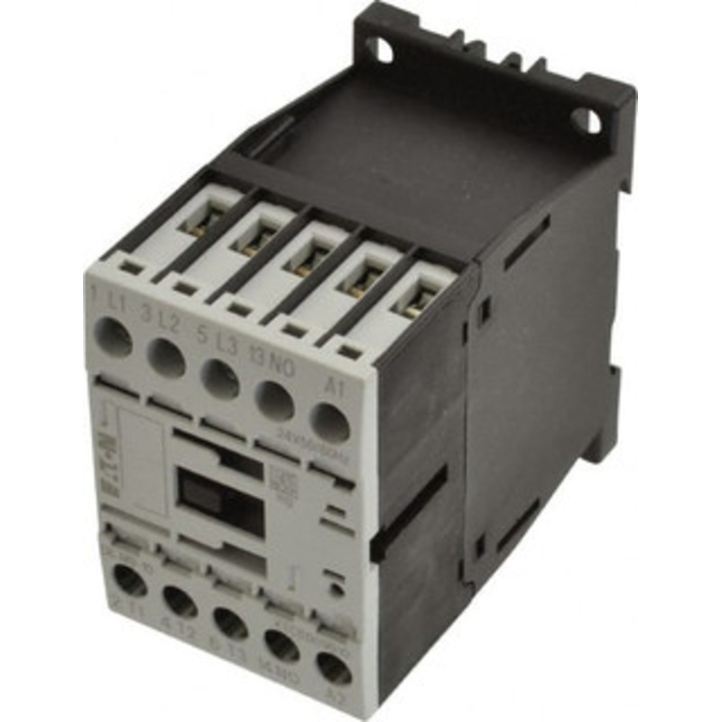 Eaton Cutler-Hammer 3 Pole, 24 Coil VAC, 20 Amp, Nonreversible Open Enclosure IEC Contactor 1 Phase hp: 0.5 at 115 V, 1 at 200 V, 1.5 at 230 V, 3 Phase hp: 3 at 200 V, 3 at 230 V, 5 at 460 V, 7.5 at 575 V XTCE009B10T - 08804650
