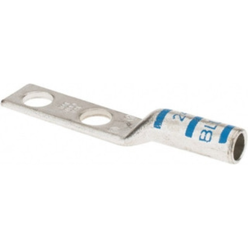 Thomas & Betts 6 AWG Noninsulated Compression Connection Rectangle Ring Terminal 1/4 Stud, 2.28 OAL x 0.44 Wide, Tin Plated Copper Contact 54852BE - 54059217