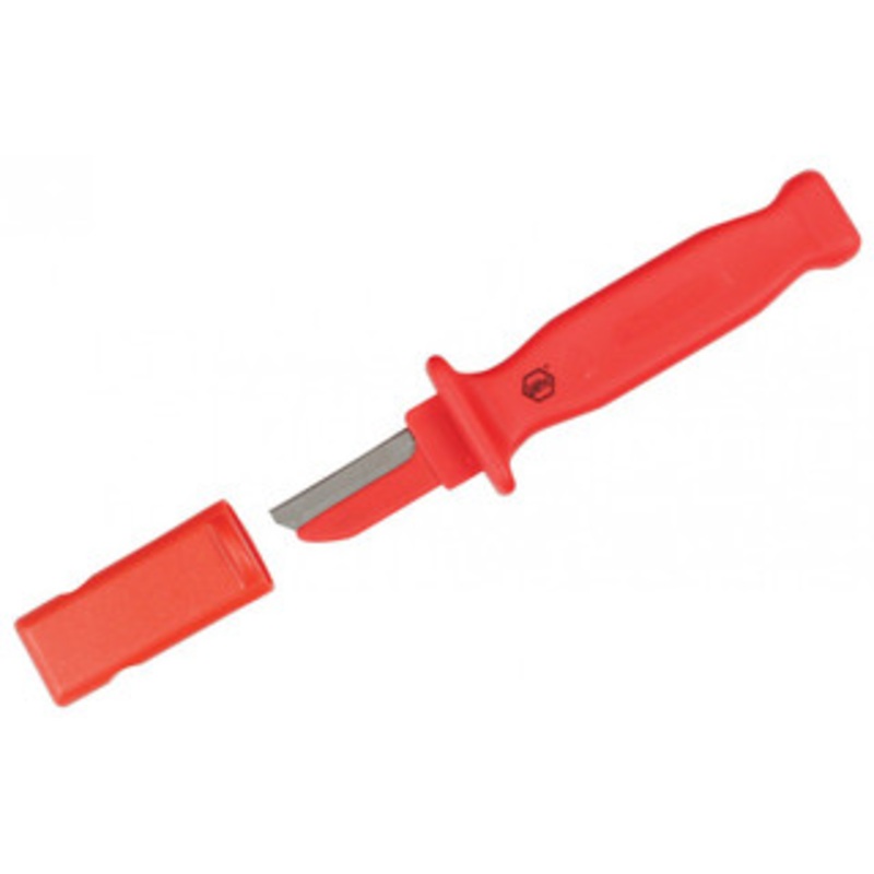 Wiha Insulated Cable Stripping Knife, 50mm Partly Insulated Blade - 15003-1