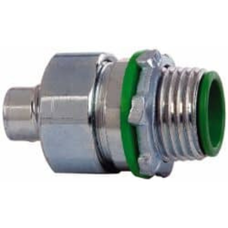 Crouse-Hinds 3/8 Trade Liquidtight Conduit Connector Steel, Insulated, Straight Connector, Threaded Connection LTBK38 - 04517371