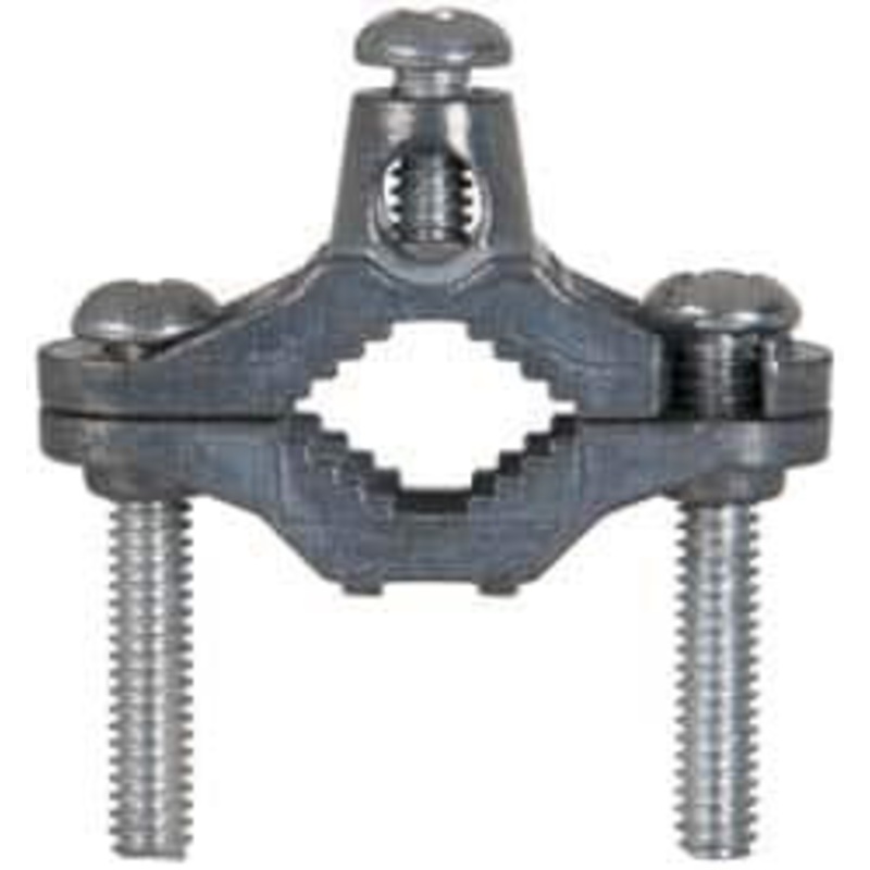 Crouse-Hinds 8 to 2 AWG Compatible Dual-Nut Rod Clamp Zinc, cUL Listed, UL File E6225, UL Listed 141DC - 04518387