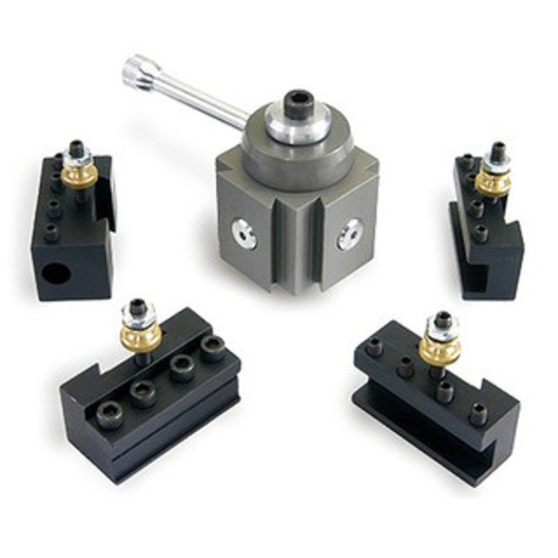 Precise 5 Piece Mini Quick-Change Tool Post & Holder Kit - 3900-5350